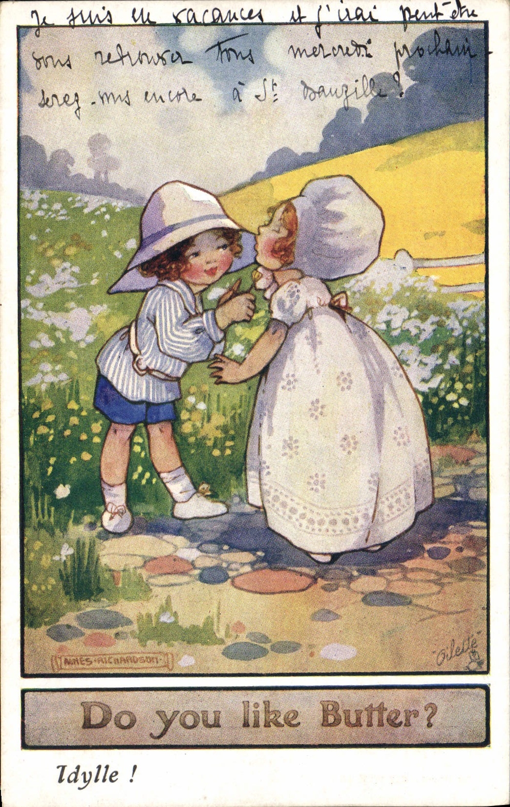 Vintage Postcard Fantasy Illustrator Children C you like to ridge?