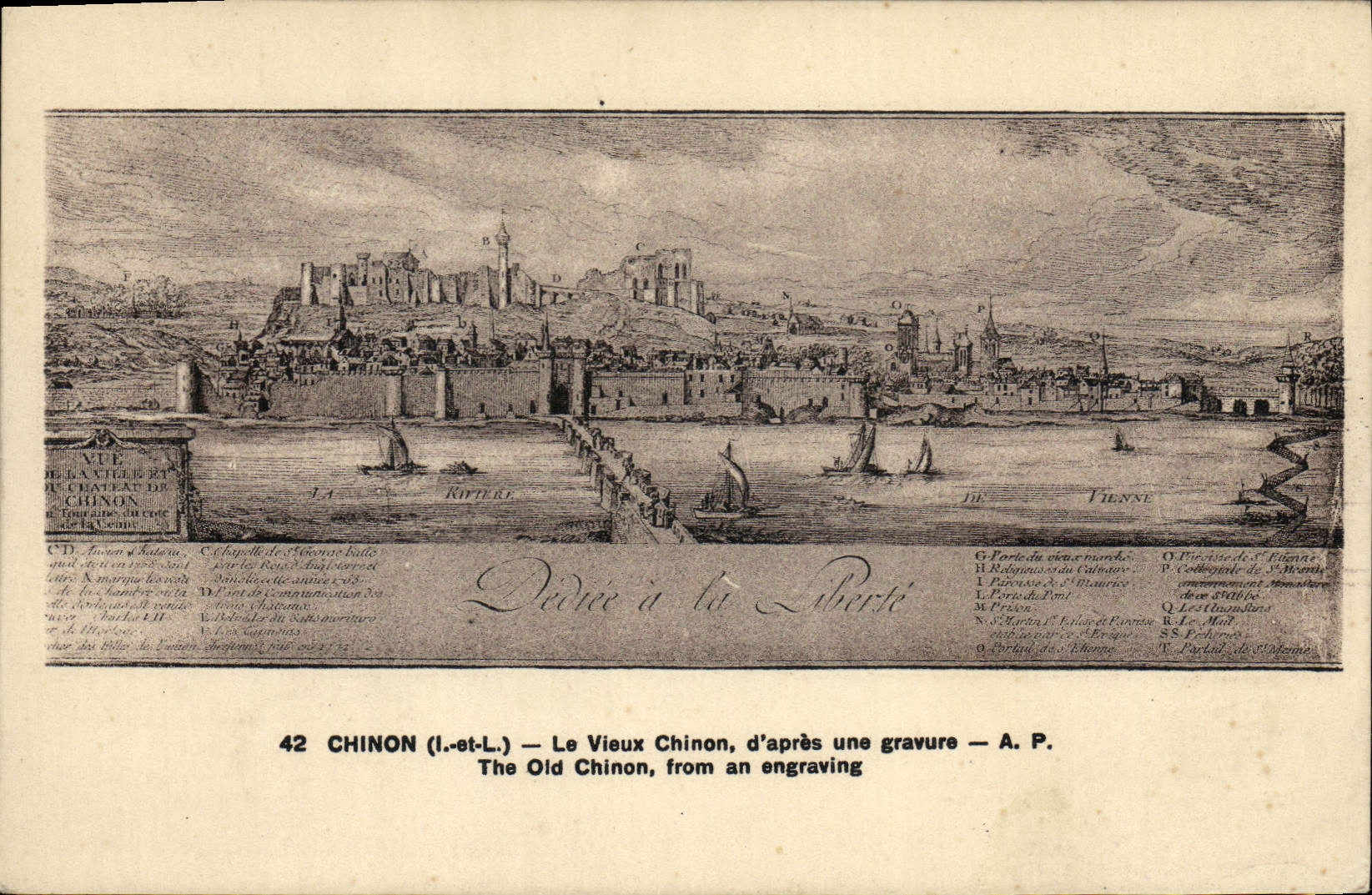 Vintage Postcard Chinon the Chinon old man