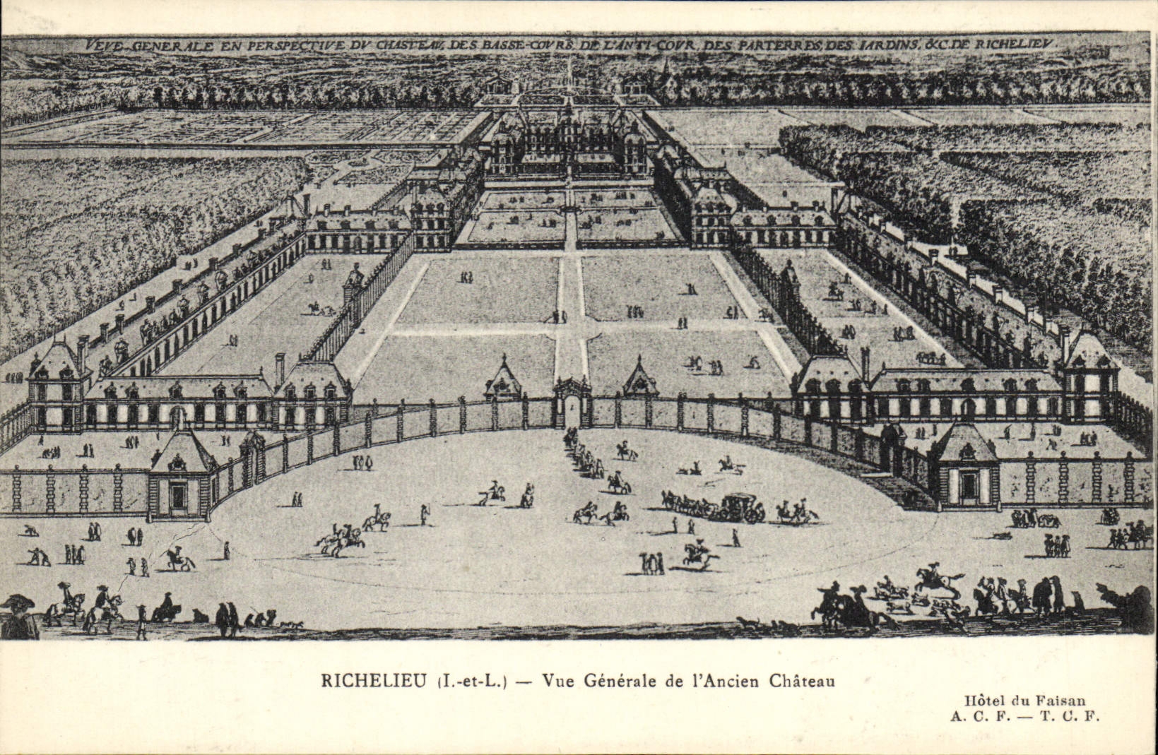 Vintage Postcard Richelieu Seen general of the old castle