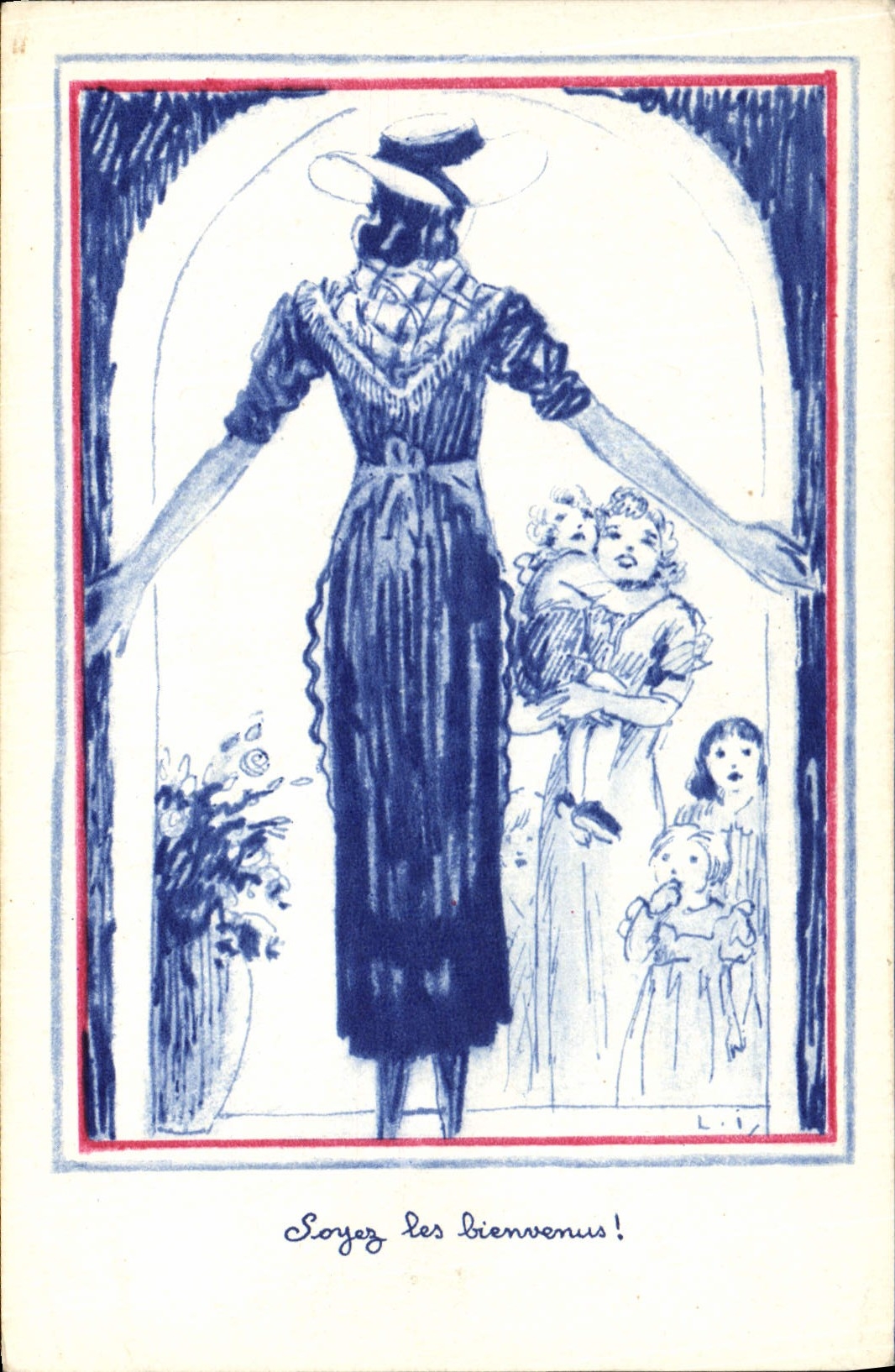 CPA Folklore Soyez les bienvenus 