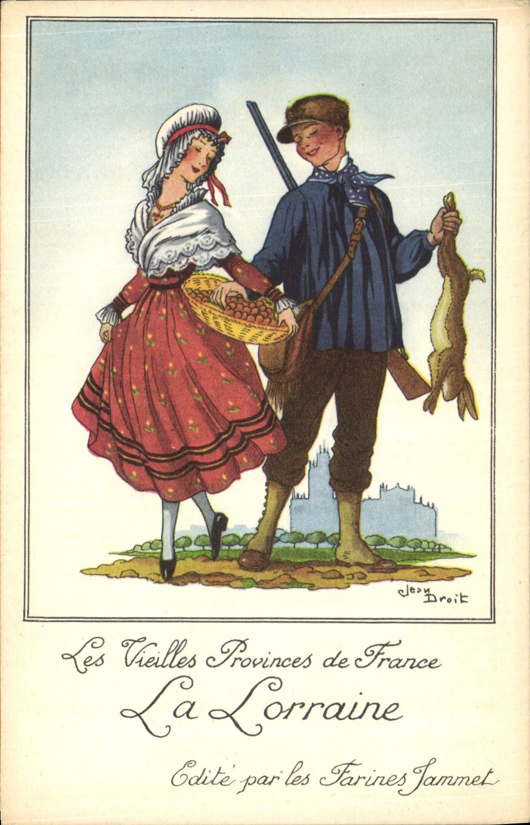 CPA Folklore La Lorraine Farines Jammet Jean Droit 