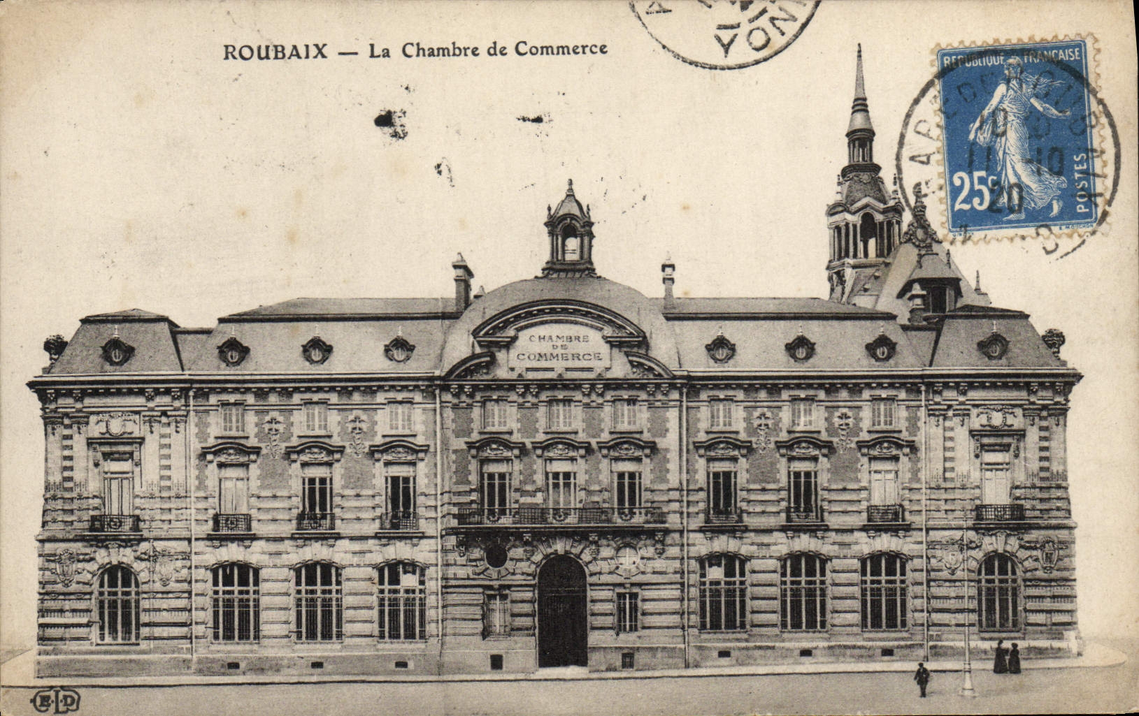Vintage Postcard Roubaix Chamber of commerce