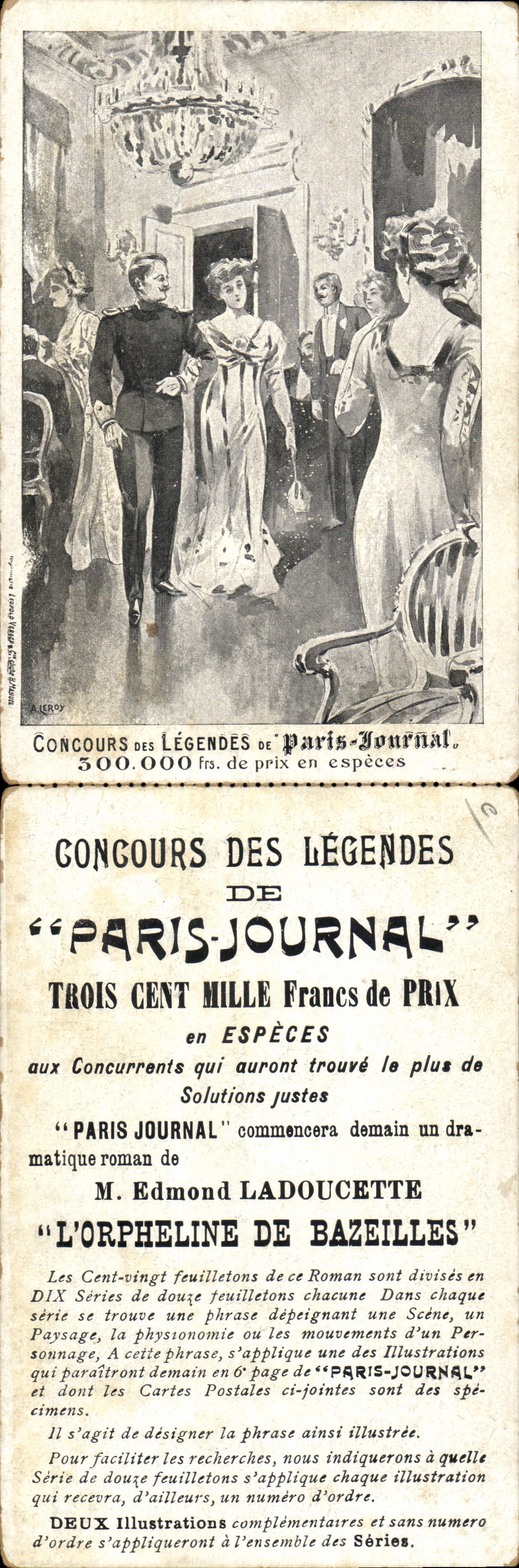 CPA Loterie Concours des legendes de Paris Journal 