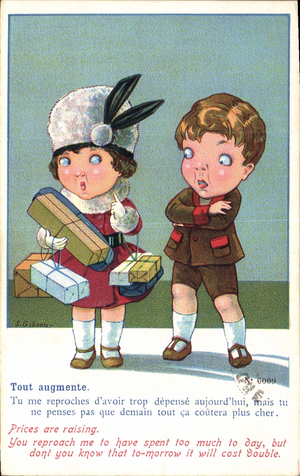 Vintage Postcard Fantaisie Illustrator Children All increases