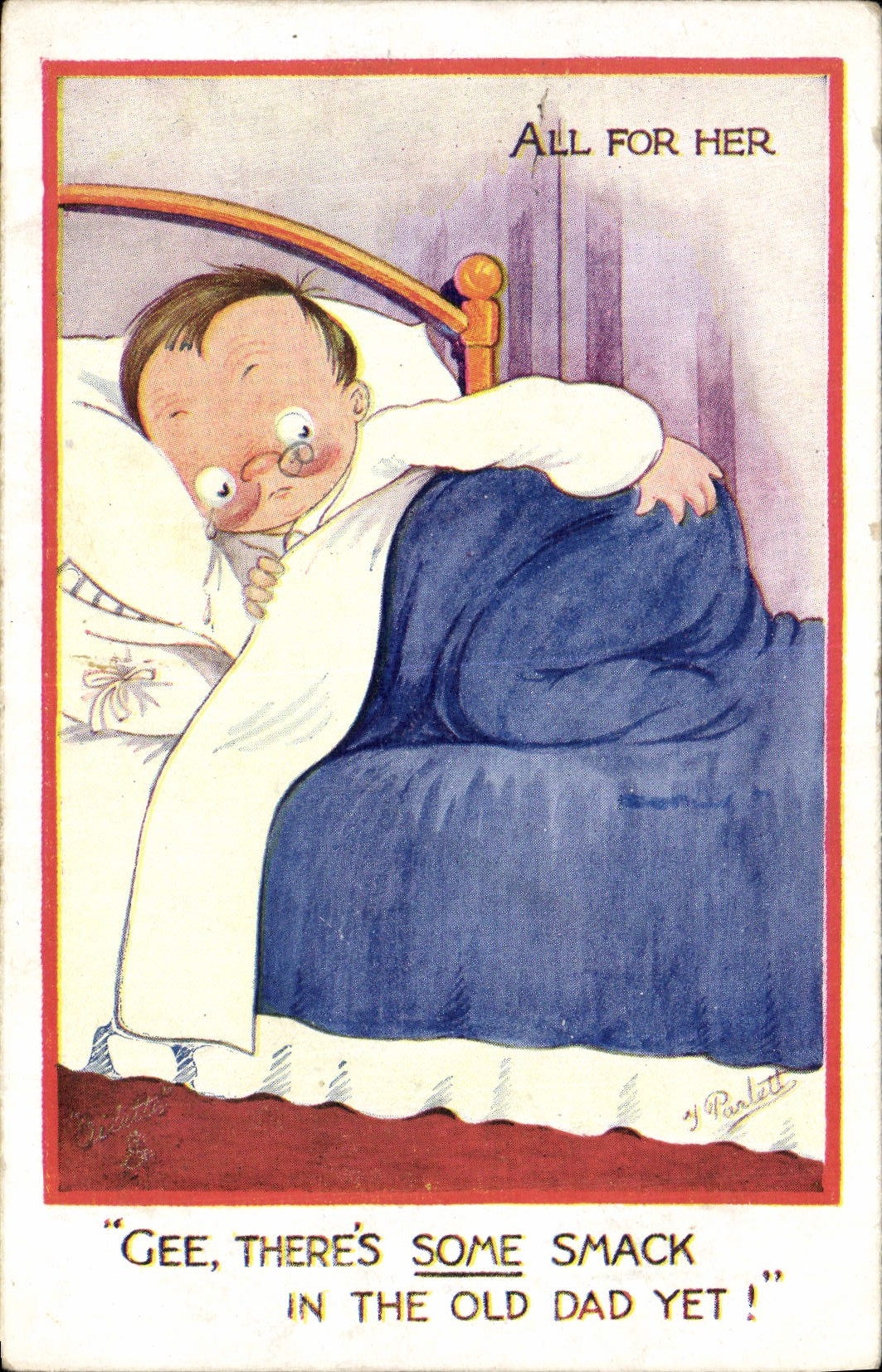 CPA Fantaisie Illustrateur Enfant All for her