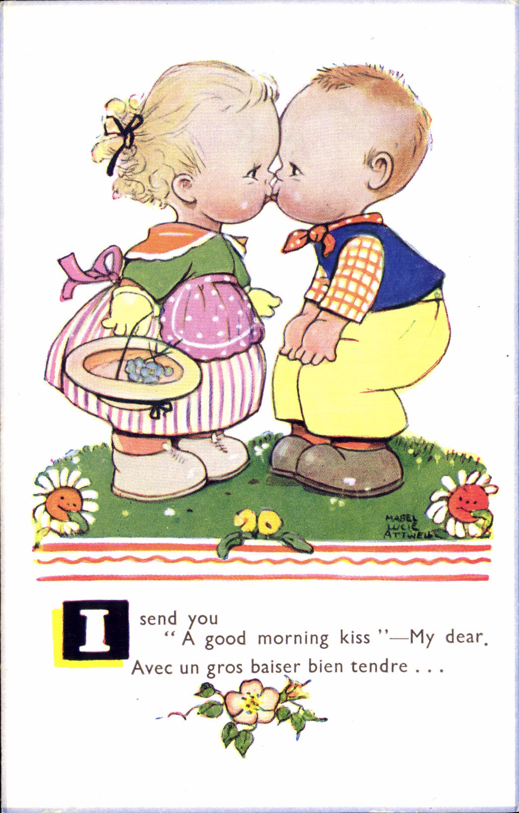 Vintage Postcard Fantasy Illustrator Children Mabel Lucie Attwell