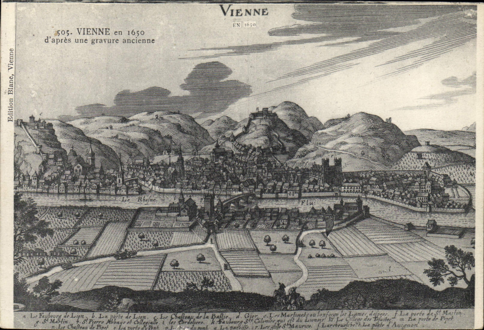 Vintage Postcard Vienna in 1650
