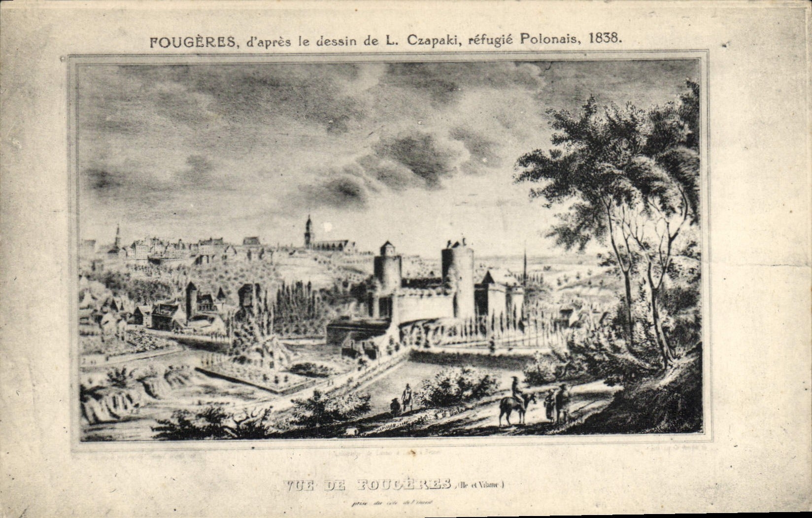 Postal Helechos según el dibujo de Czapaki emigrado polaco