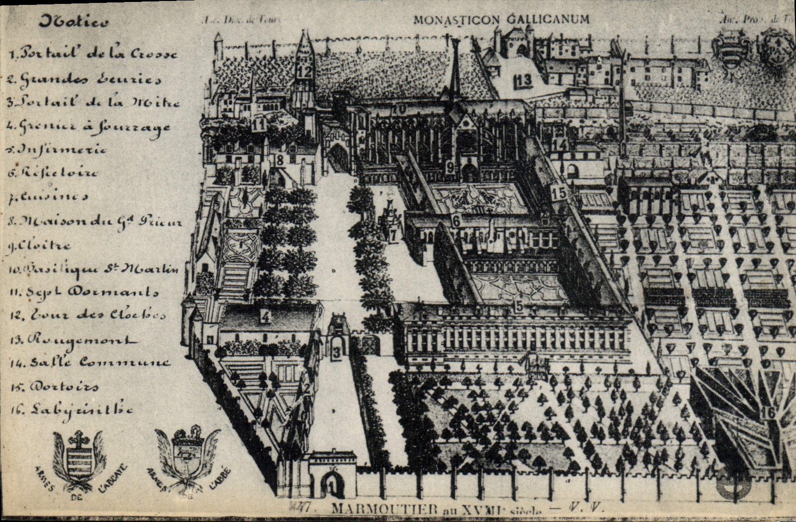 Vintage Postcard Marmoutier with 18th