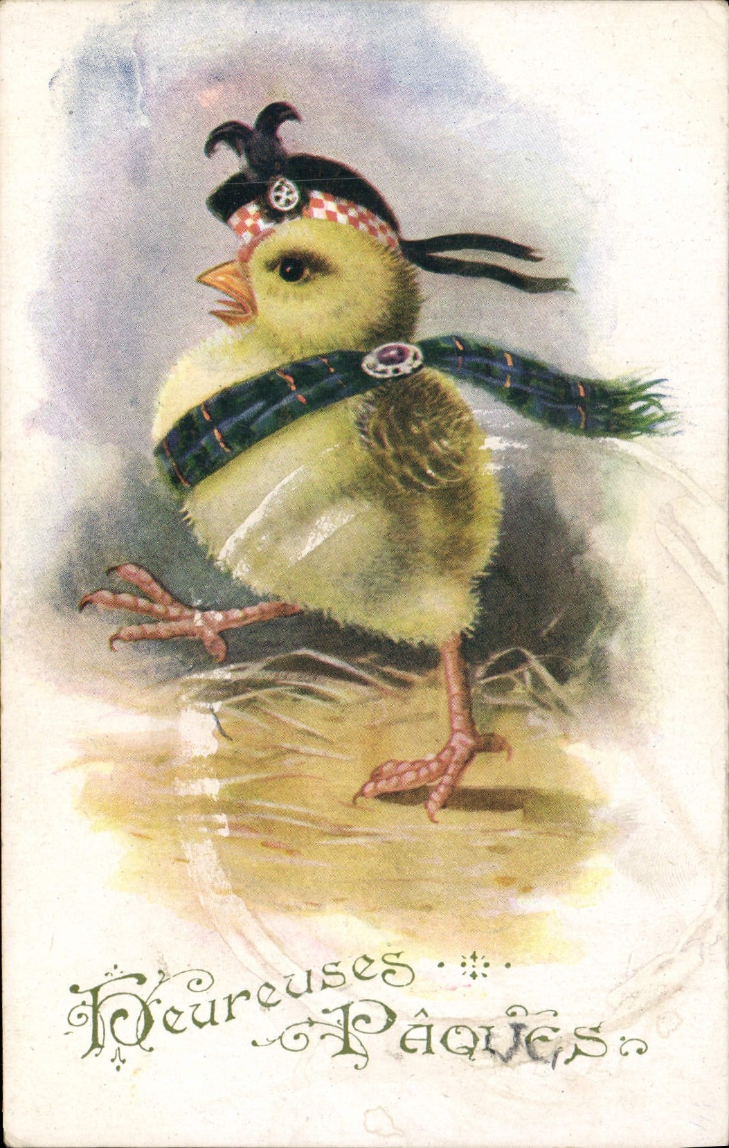 CPA Poussin Paques 