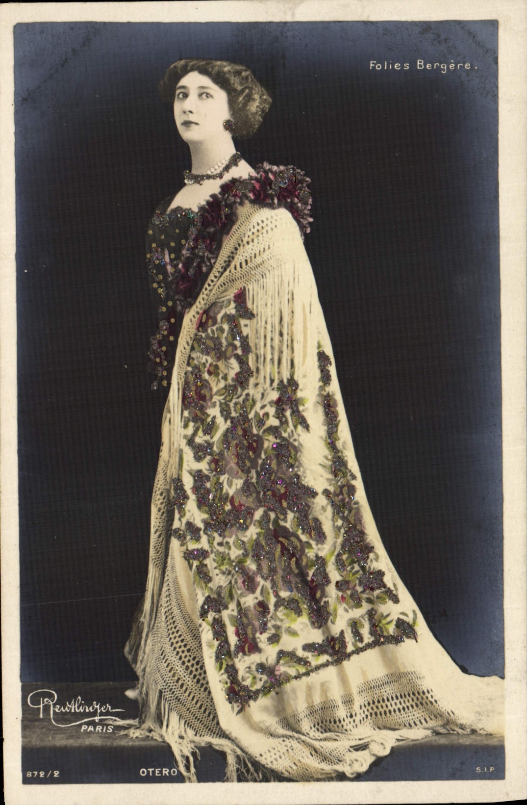 Vintage Postcard Fantasy Theater Woman Otero Paris Madnesses Shepherdesses