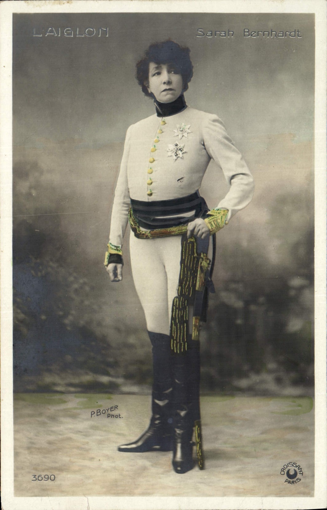 CPA Fantaisie Theatre Femme L'aiglon Mme Sarah Bernhardt 