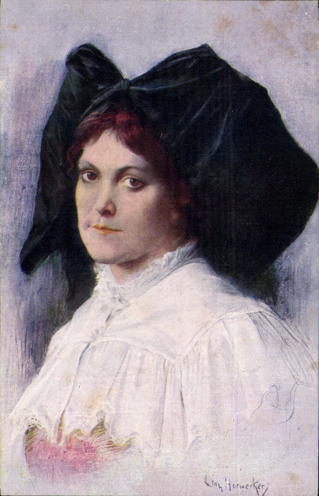 CPA Folklore Alsace Alsacienne Leon Hornecker