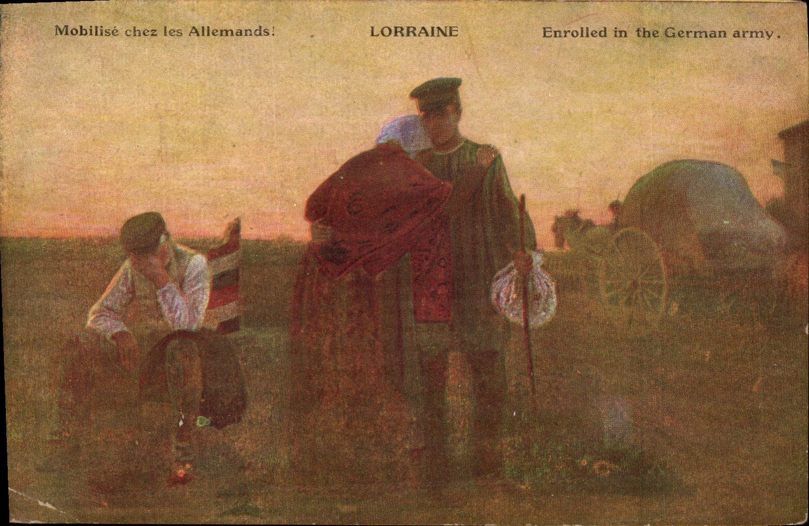 CPA Folklore Lorraine Mobilise par les allemands Militaria