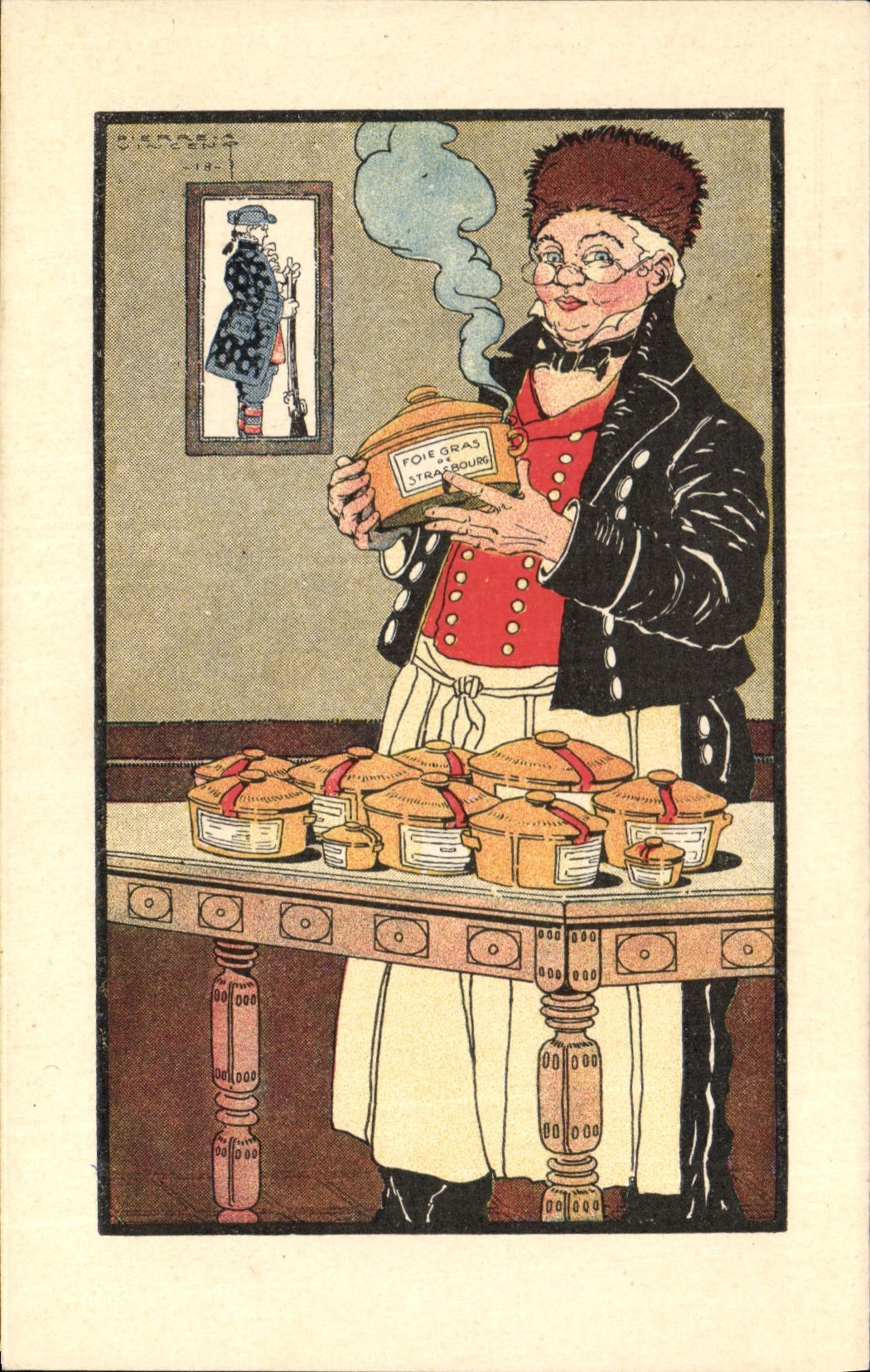 CPA Folklore Alsace Foie gras de Strasbourg