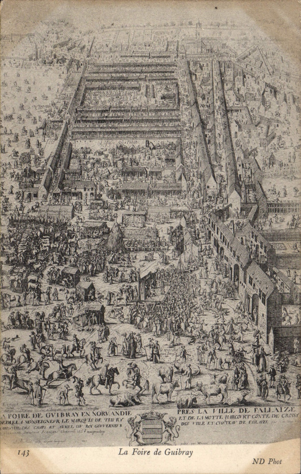 Vintage Postcard the Fair of Guibray