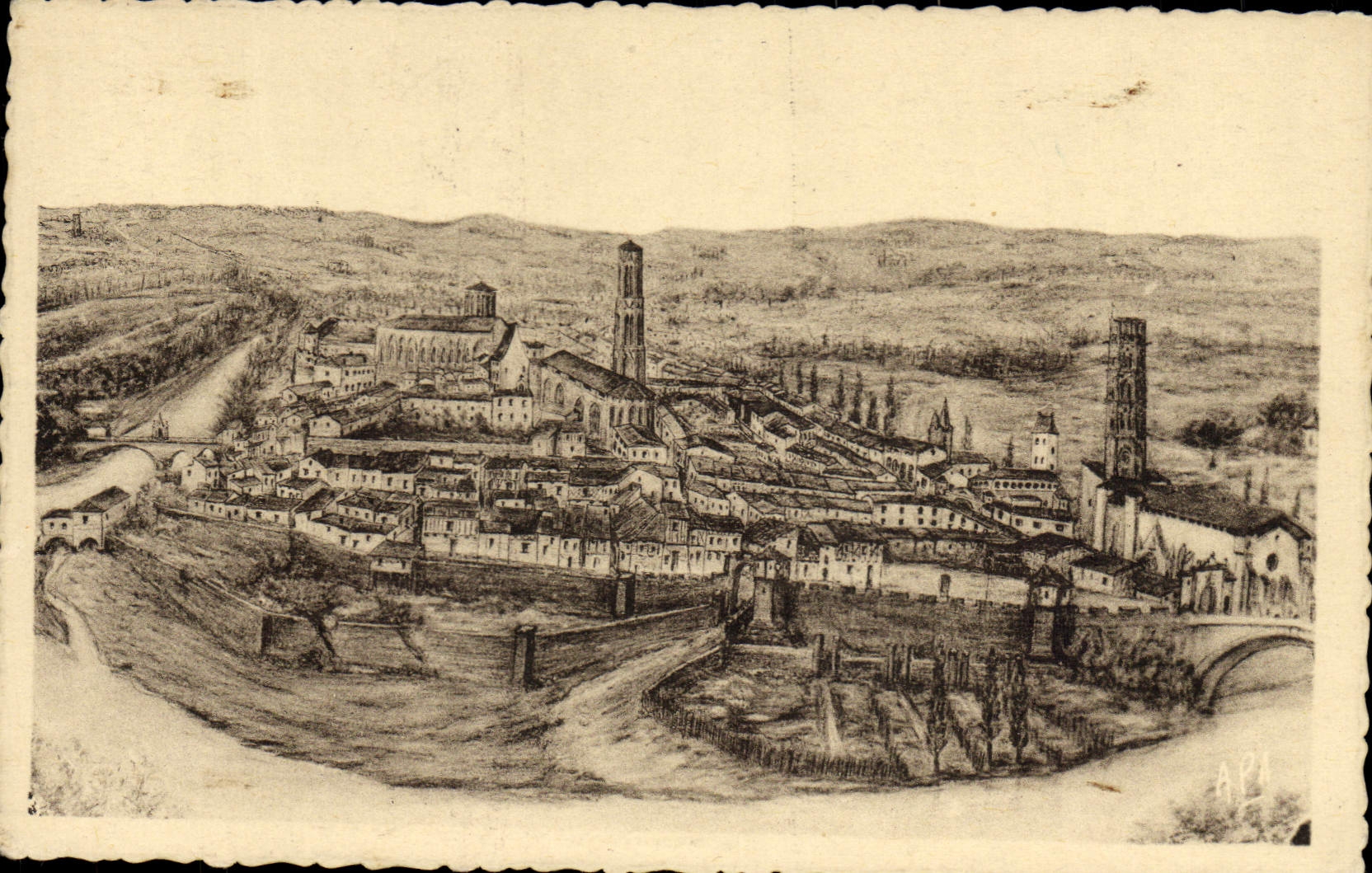 Postal Rieux Alto Garona