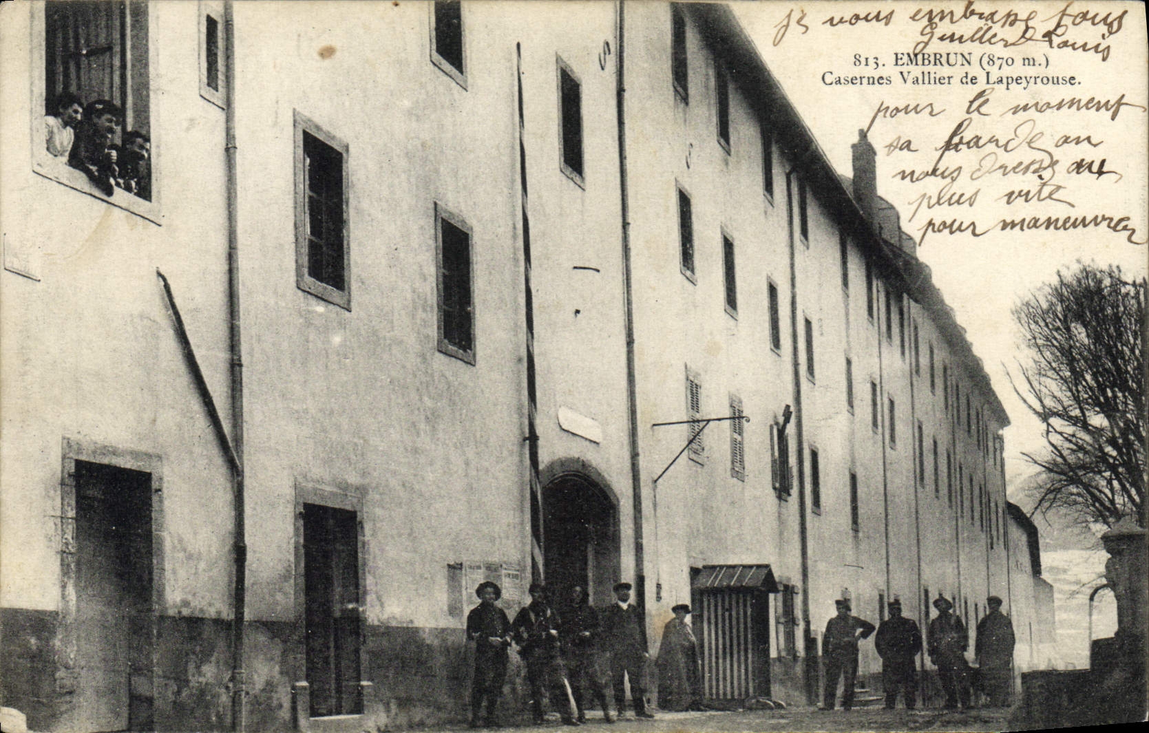 CPA Militaria Chasseurs alpins Embrun Casernes Vallier de Lapeyrouse