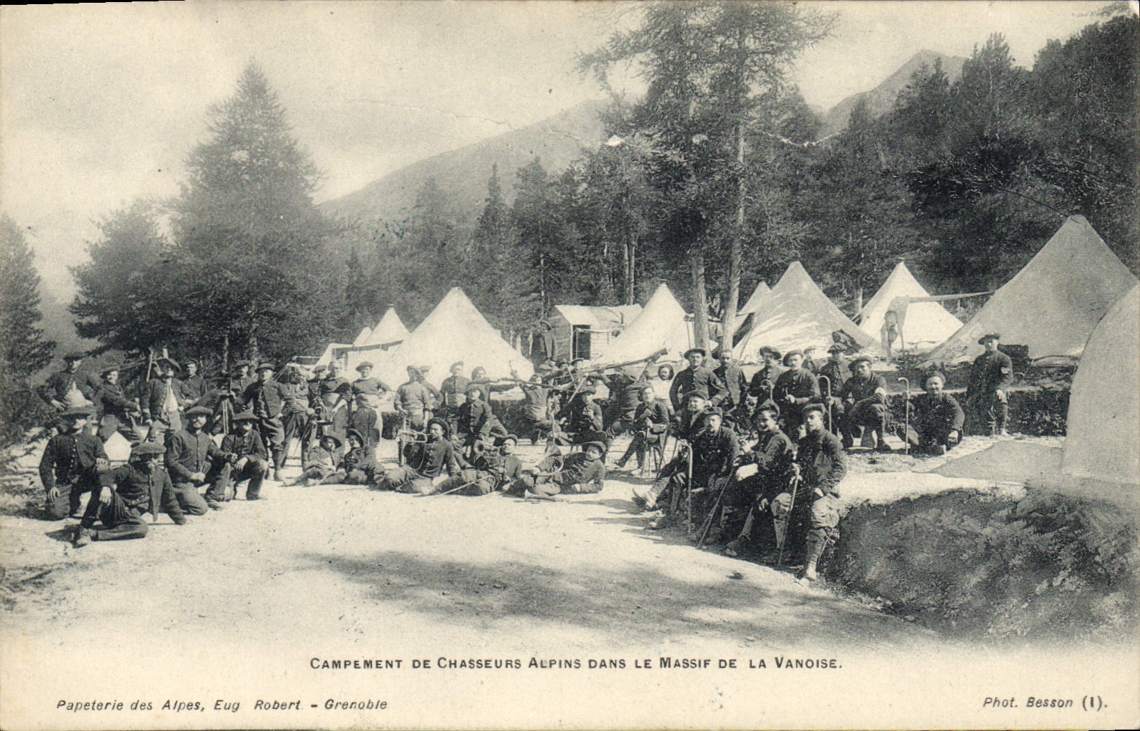 CPA Militaria Chasseurs alpins Campement de Chasseurs alpins dans le Massif de la Vanoise