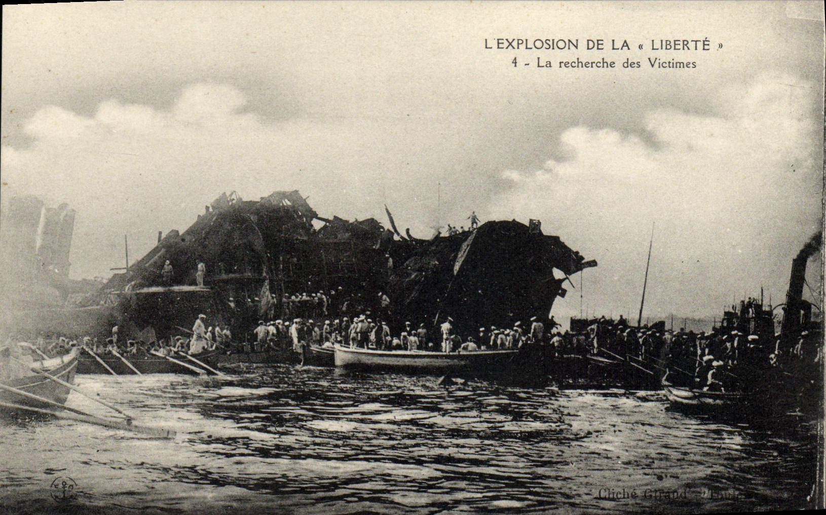 Vintage Postcard Boat Explosion of Freedom the research of the victims