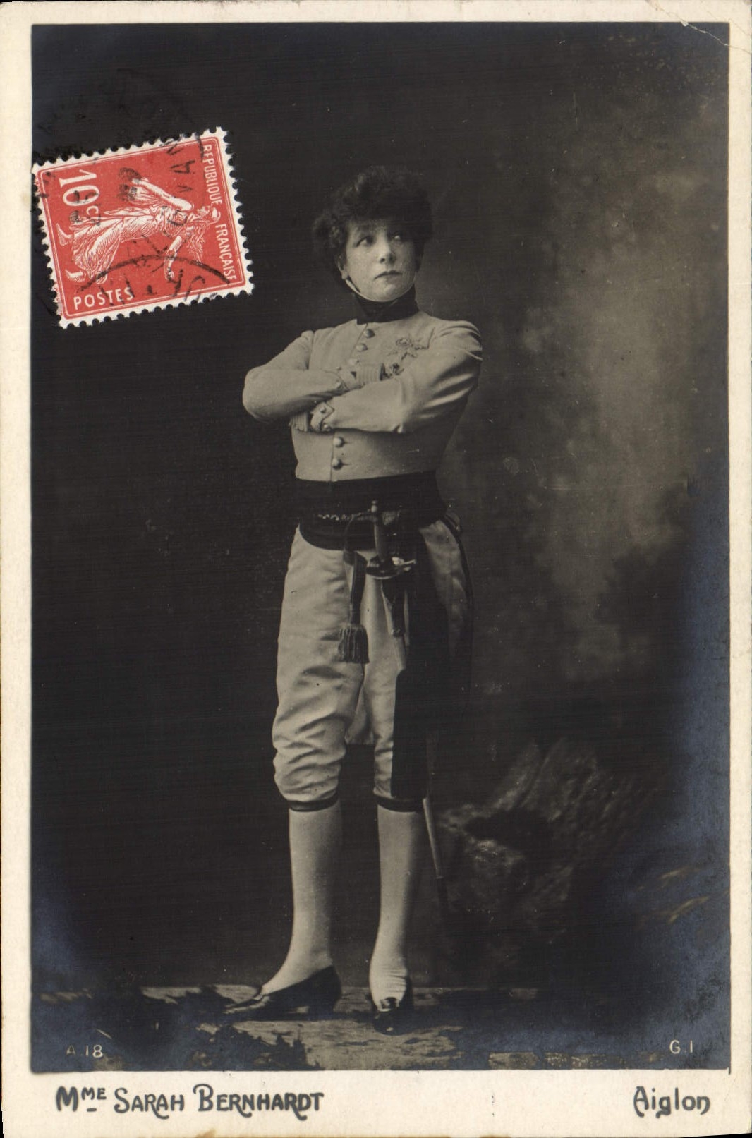 CPA Femme Theatre Sarah Bernhardt Aiglon Napoleon