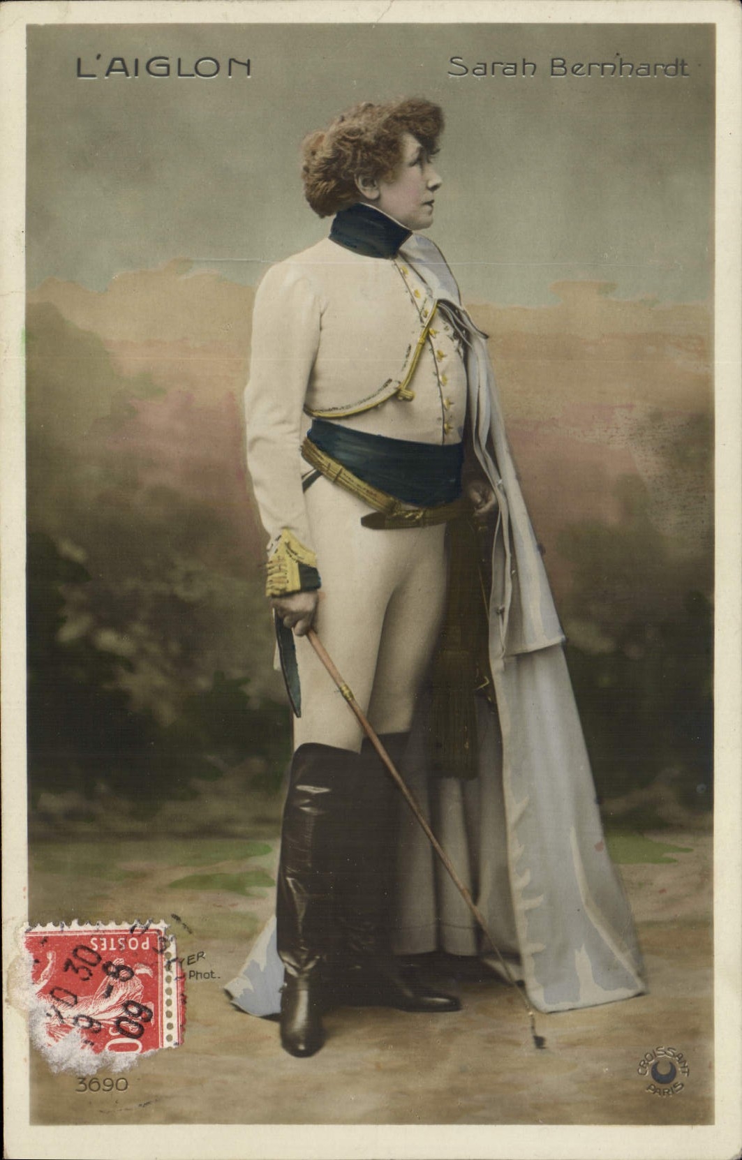 CPA Femme Theatre Sarah Bernhardt Aiglon Napoleon