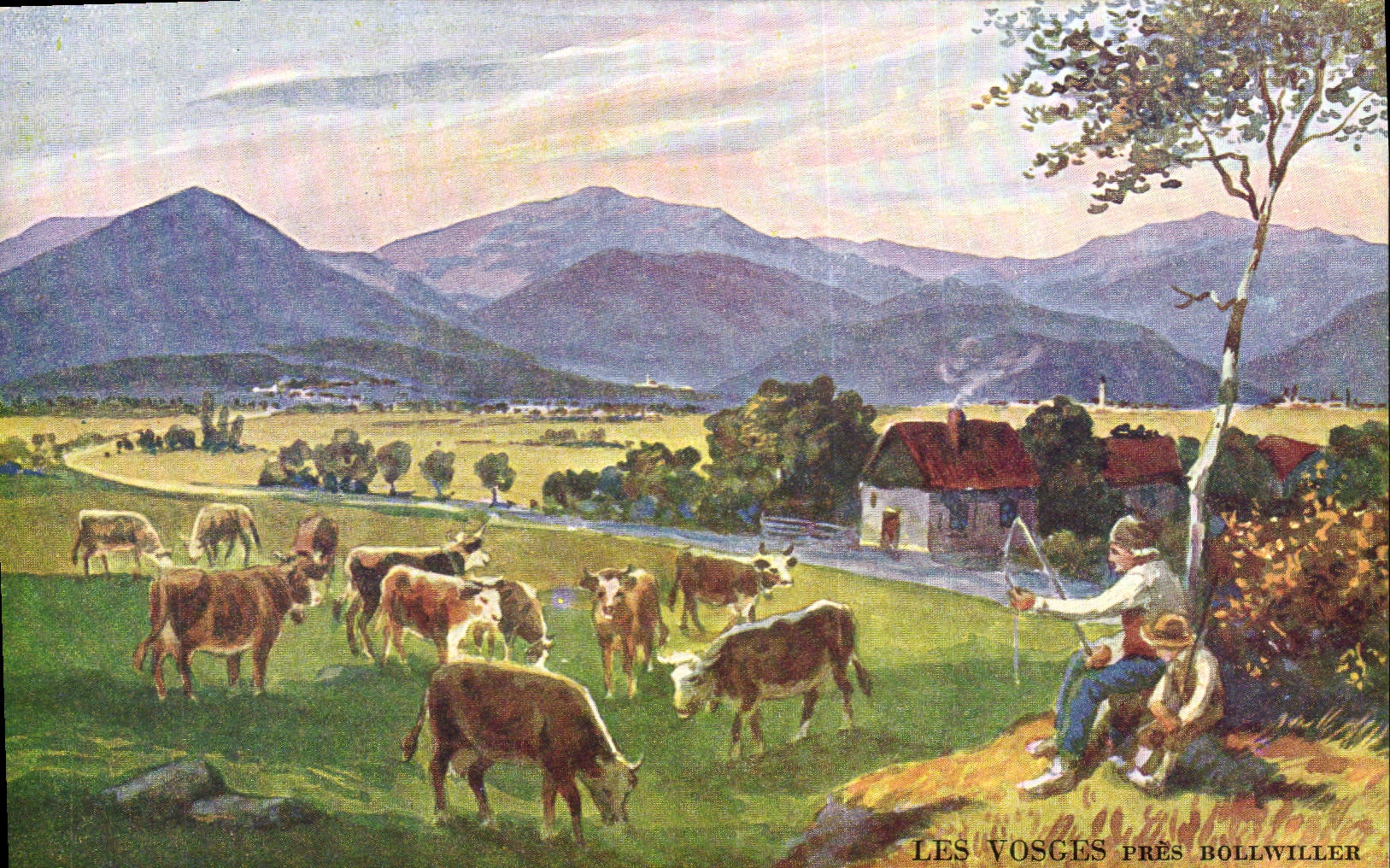 CPA Folklore Alsace Les Vosges pres Billwiller