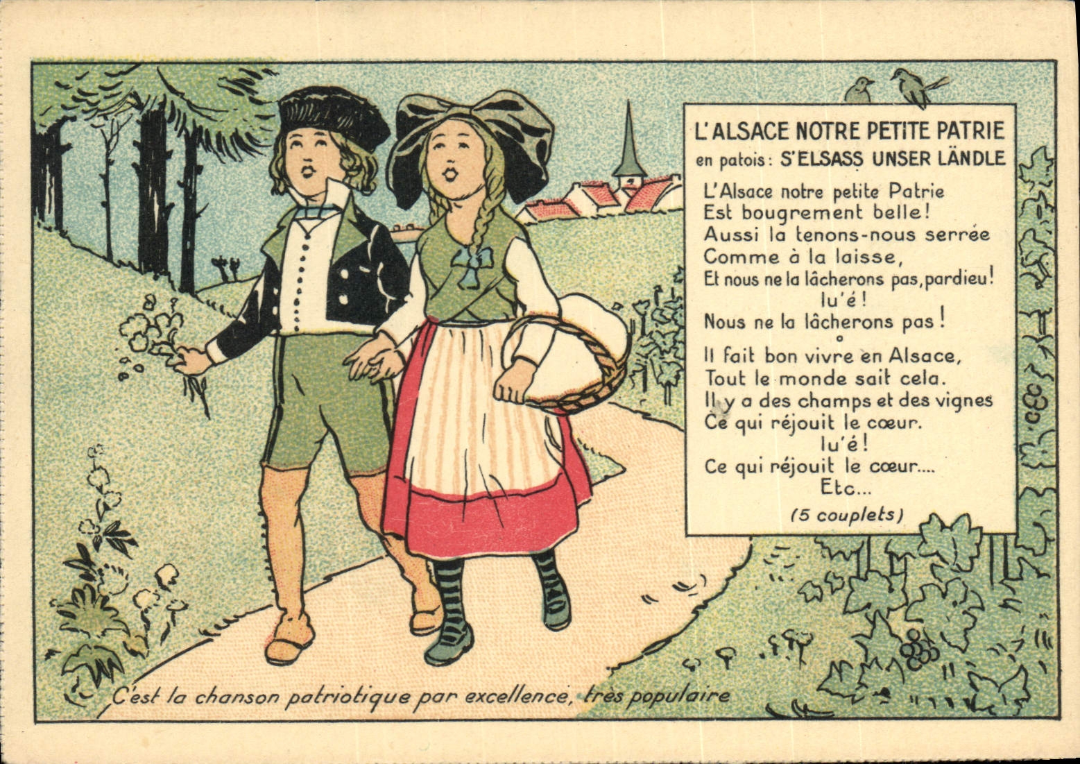 CPA Folklore Alsace L'Alsace est notre petite patrie