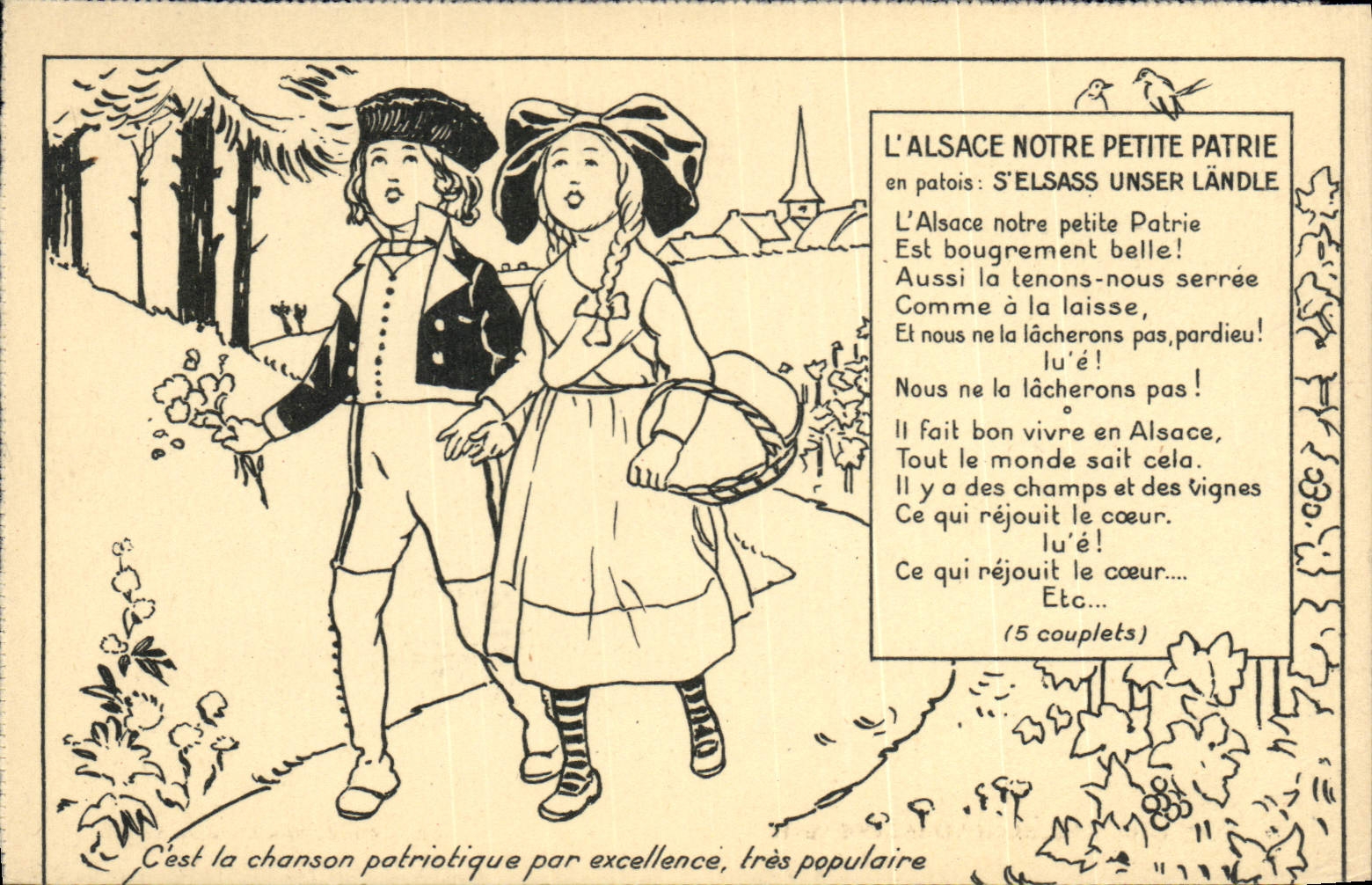 CPA Folklore Alsace L'Alsace notre petite patrie