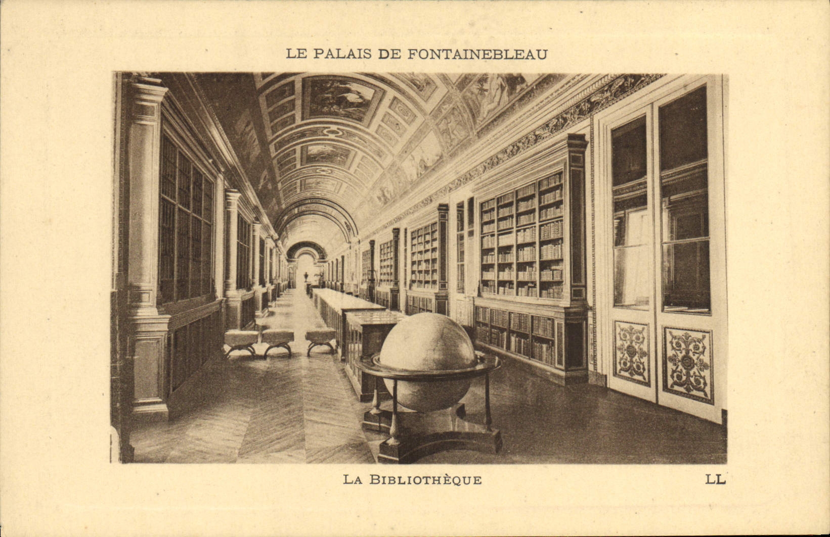 CPA Bibliotheque Palais de Fontainebleau