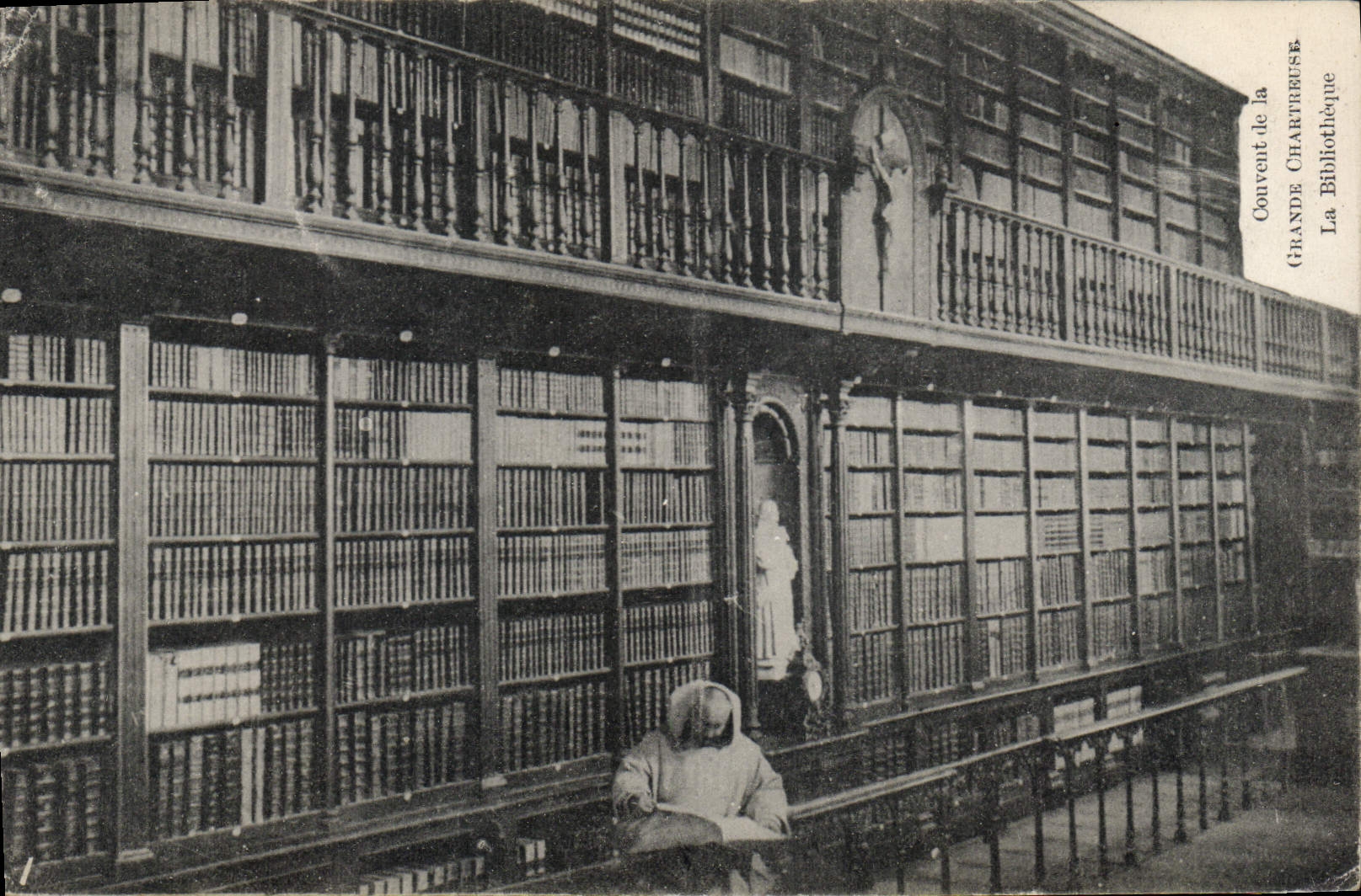CPA Bibliotheque Couvent de la Grande Chartreuse