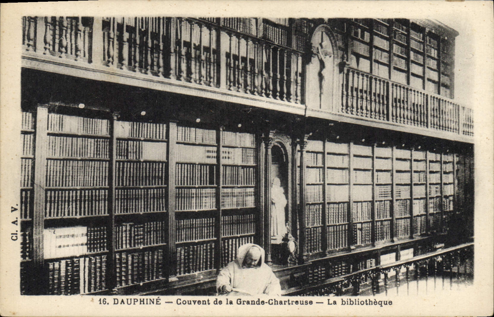CPA Bibliotheque Dauphine Couvent de la Grande Chartreuse