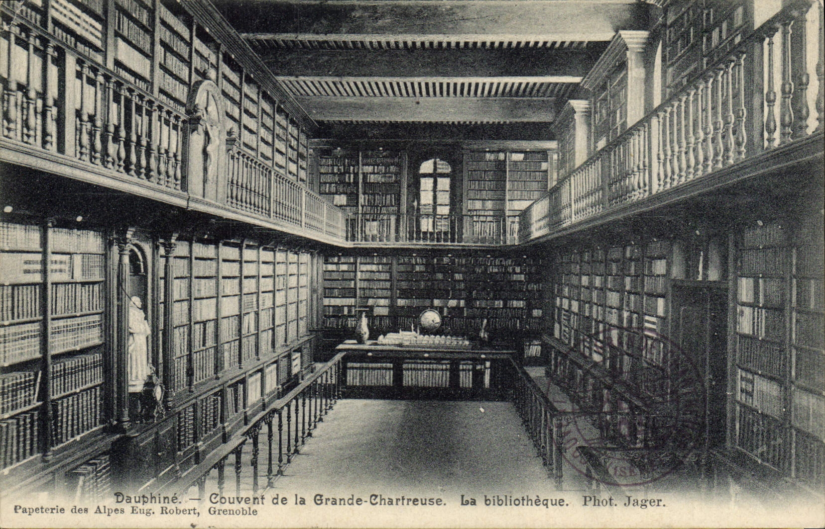 CPA Bibliotheque Dauphine Couvent de la Grande Chartreuse