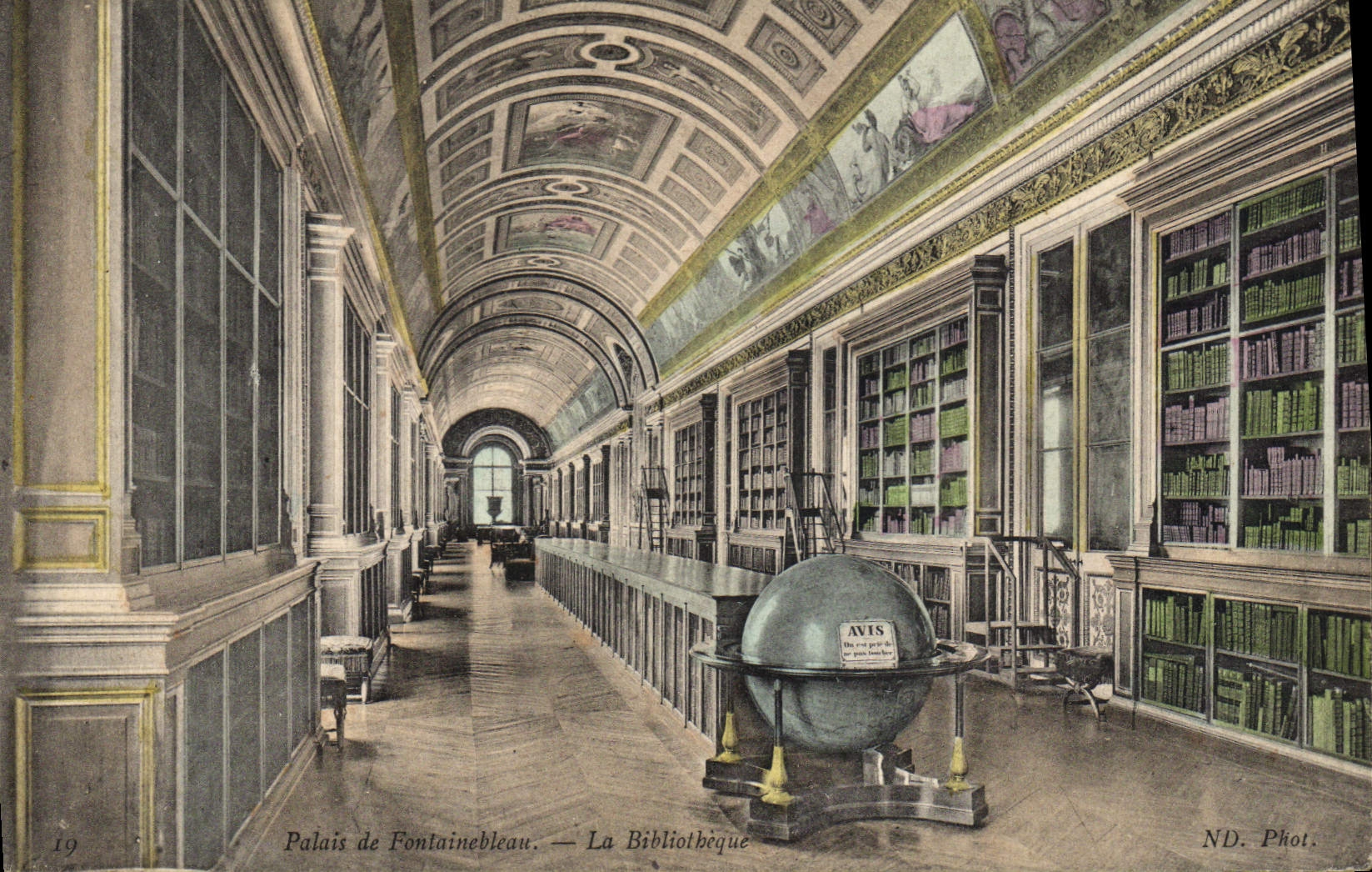 CPA Bibliotheque Palais de Fontainebleau
