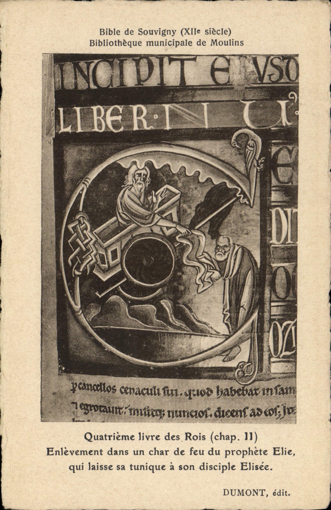 CPA Bibliotheque municipale de Moulins Bible de Souvigny Quatrieme livre des Rois