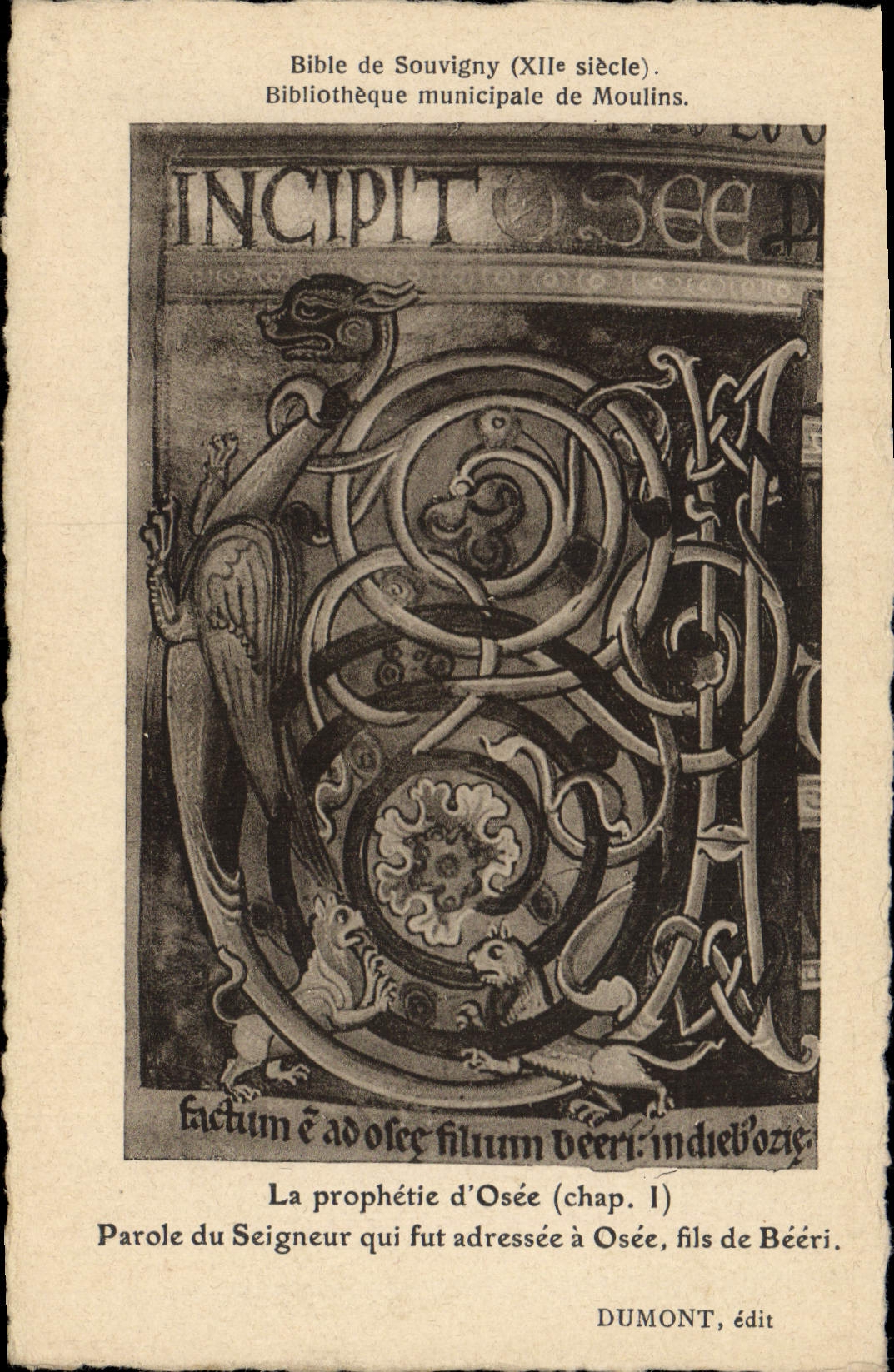 CPA Bibliotheque municipale de Moulins Bible de Souvigny La prophetie d'Osee