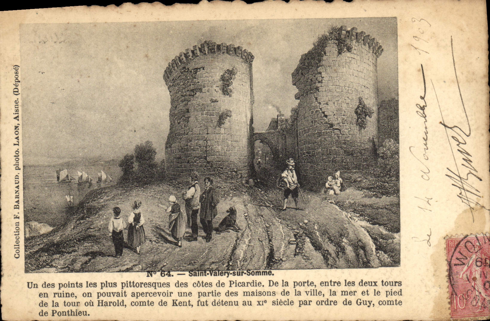 Vintage Postcard St Valery on Somme