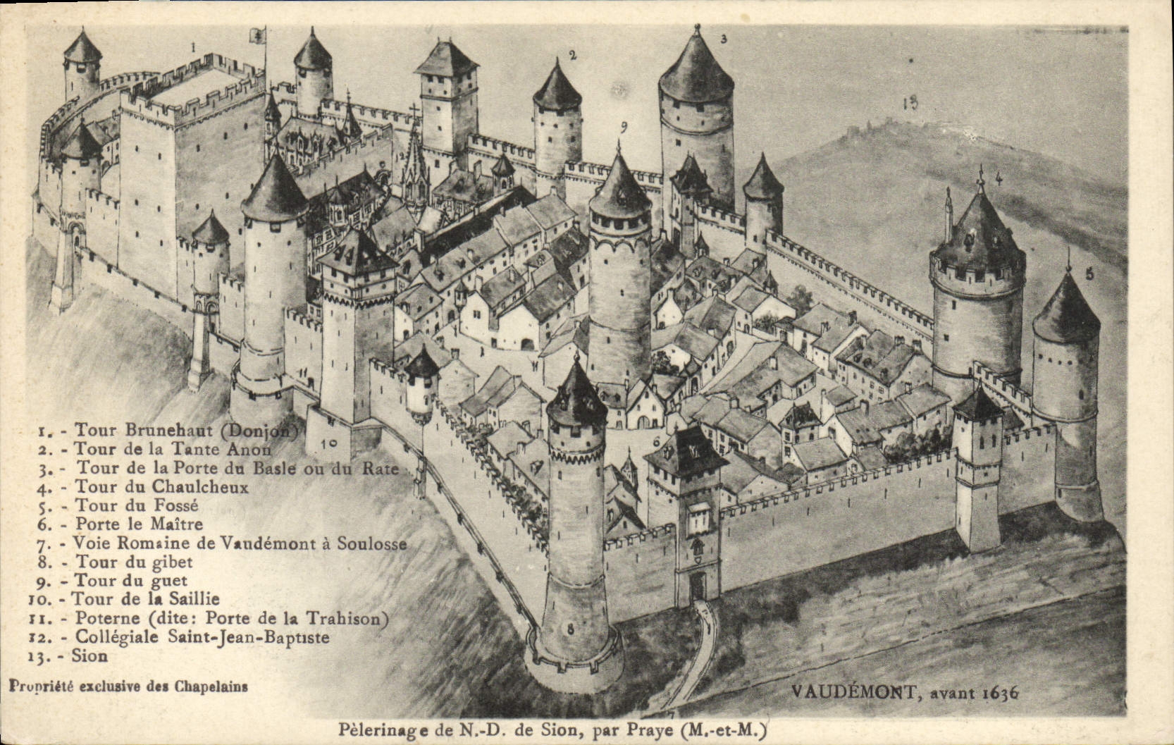 Postal Peregrinaje de ND de Sión por Praye