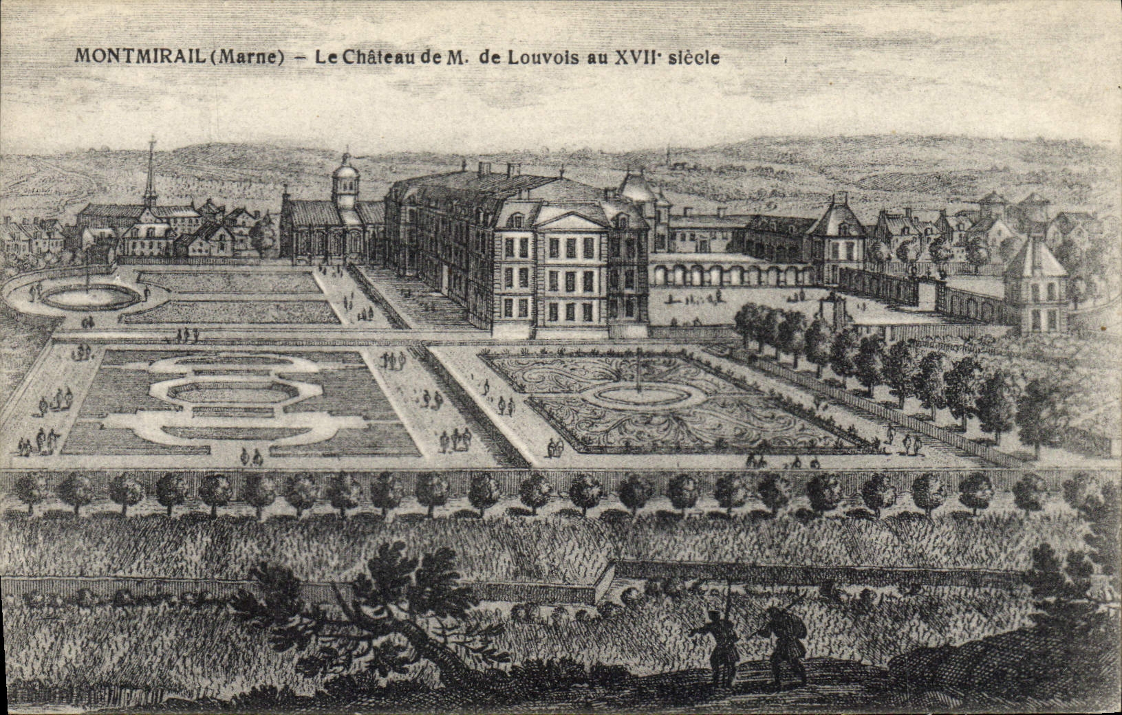 Vintage Postcard Montmirail the castle of M of Louvois with 17th