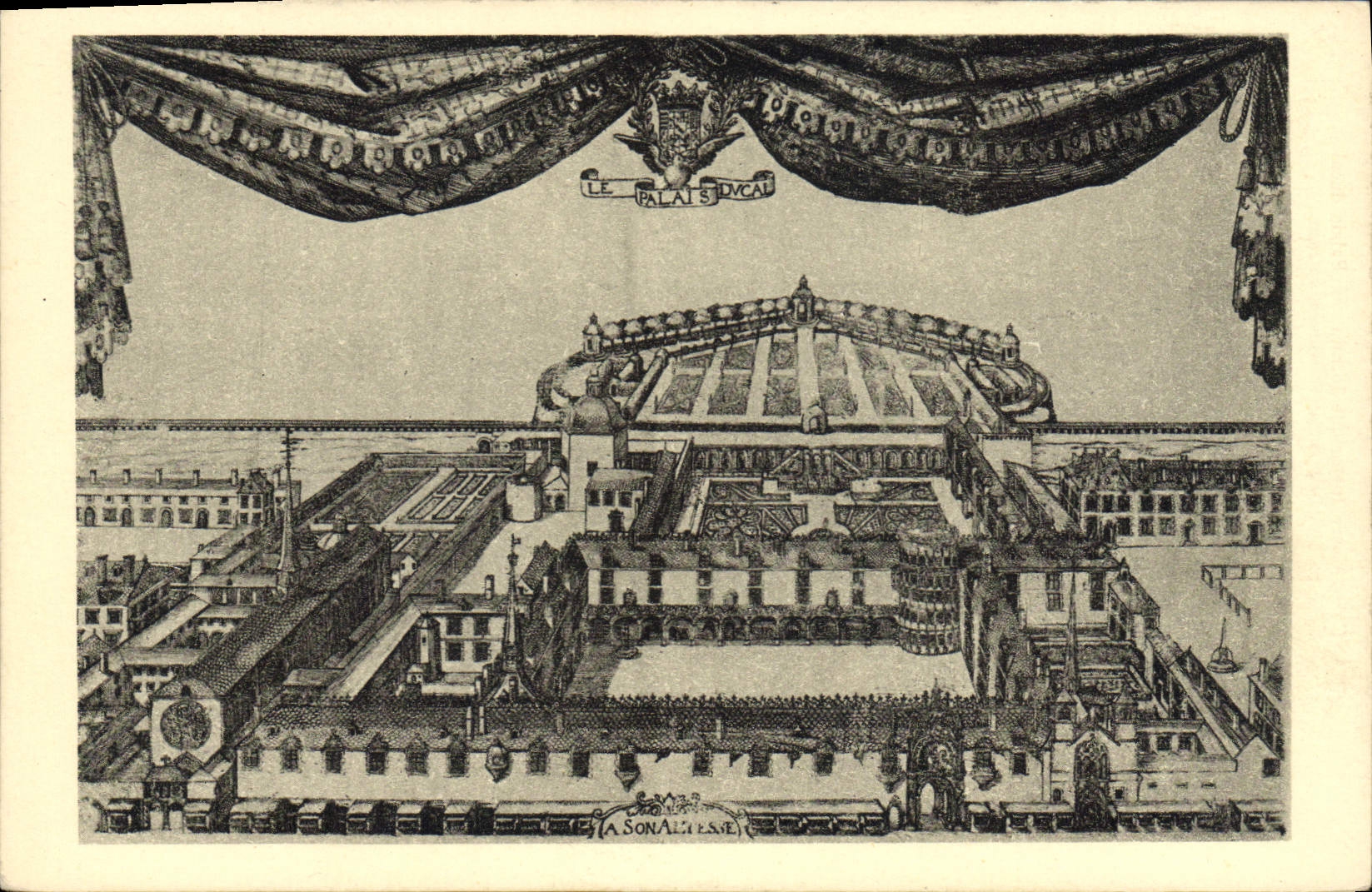 Vintage Postcard Seen cavaliere of the ducal palate extracted the triumph of Charles IV Nancy Ducal Palate