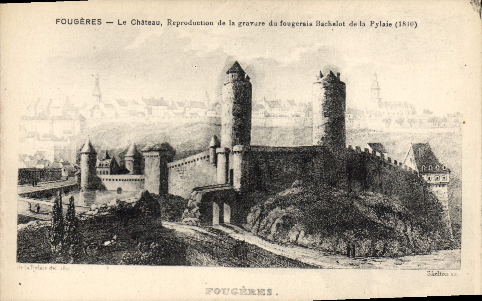 Postal Helechos el castillo Bachelot del Pylaie