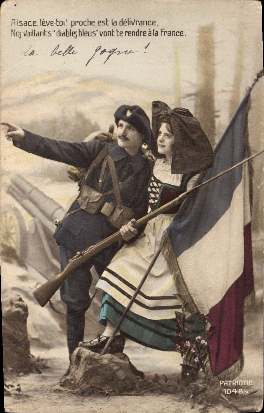 CPA Militaria Chasseurs alpins Alsace France