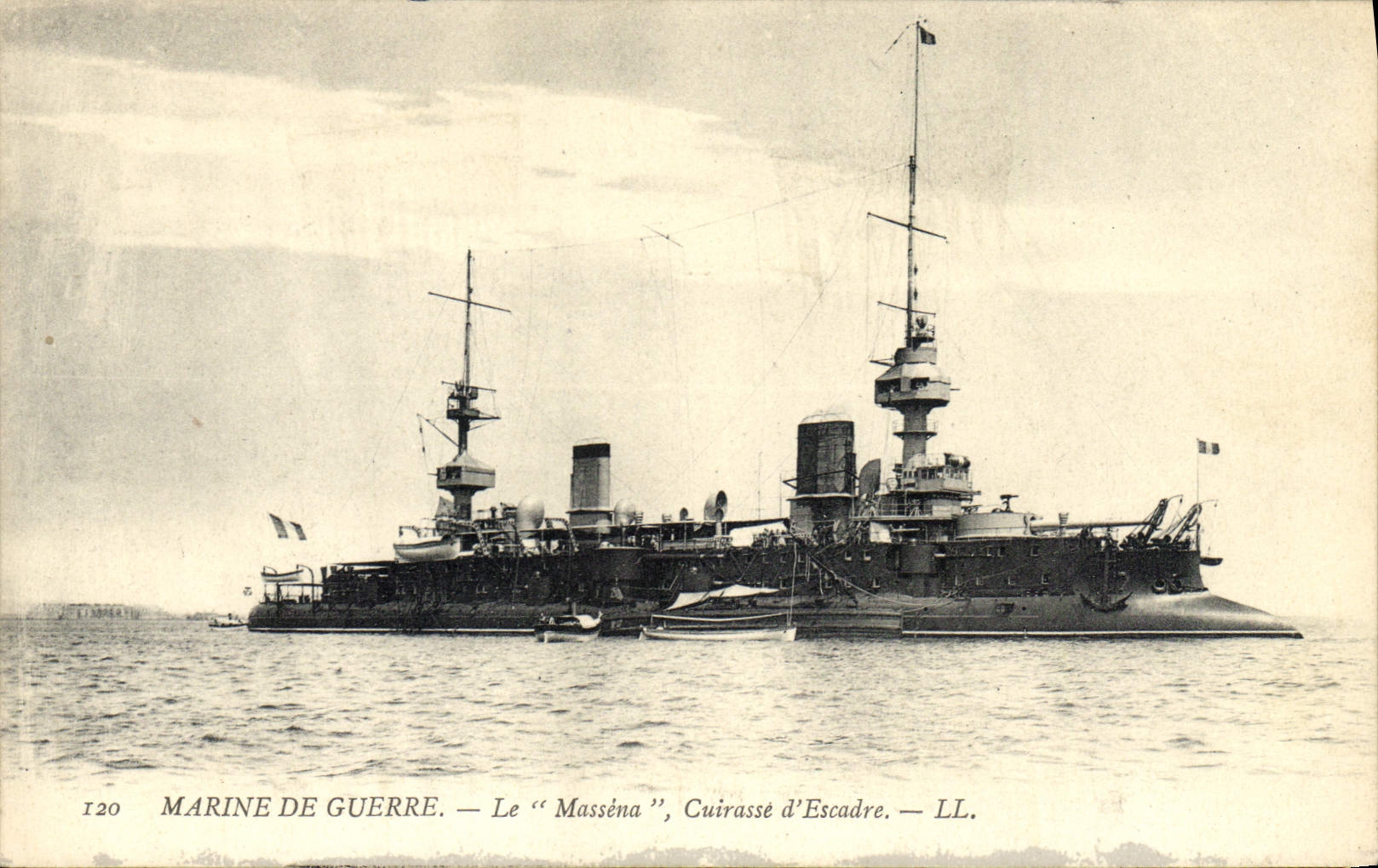 Vintage Postcard Bateau Massena Armours squadron