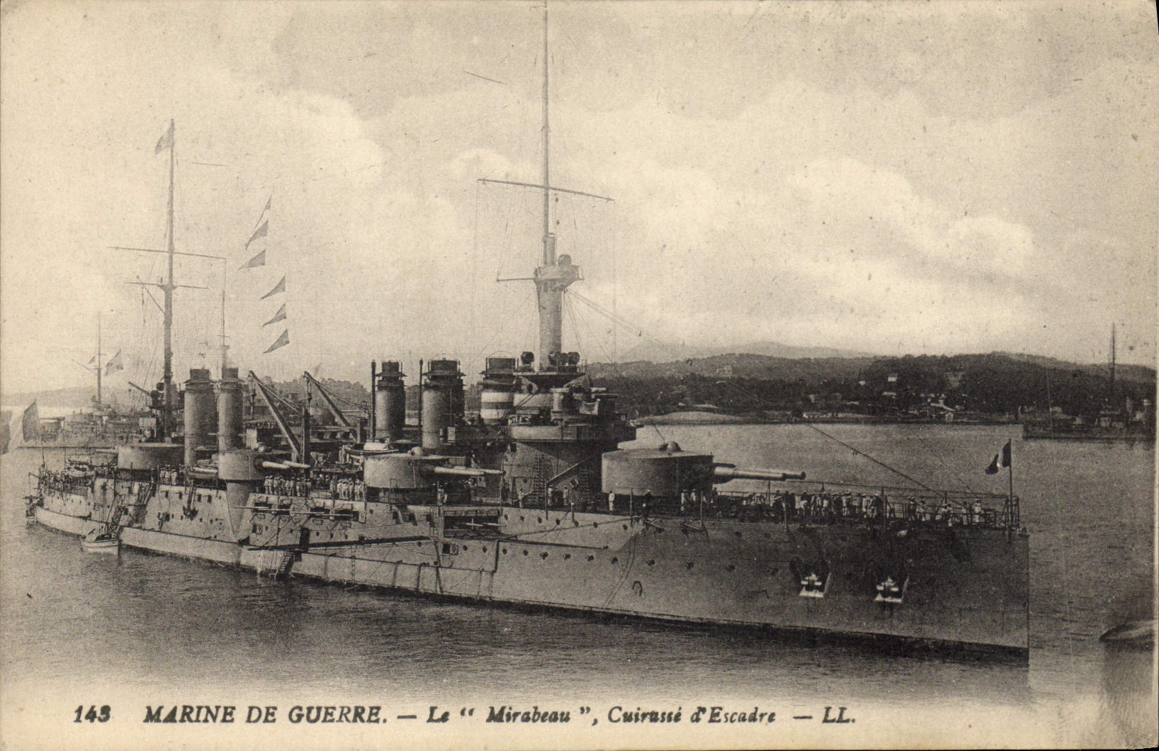 Vintage Postcard Bateau Mirabeau Armours squadron