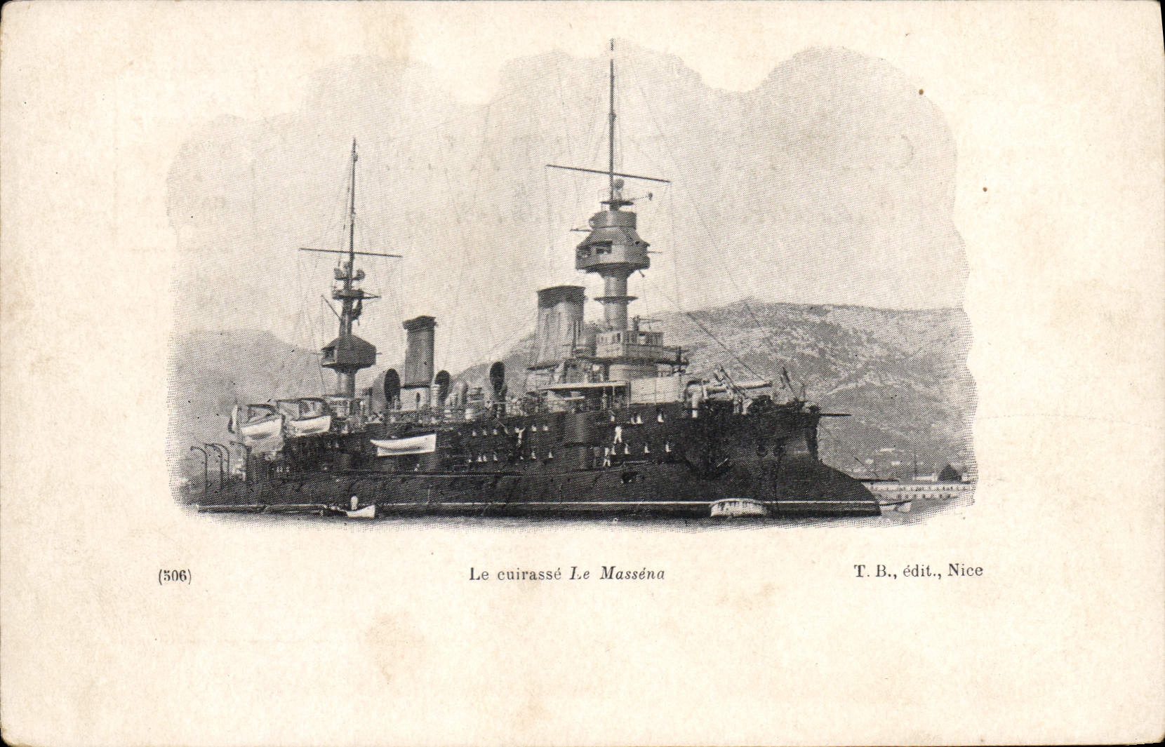 Vintage Postcard Boat the armor Massena