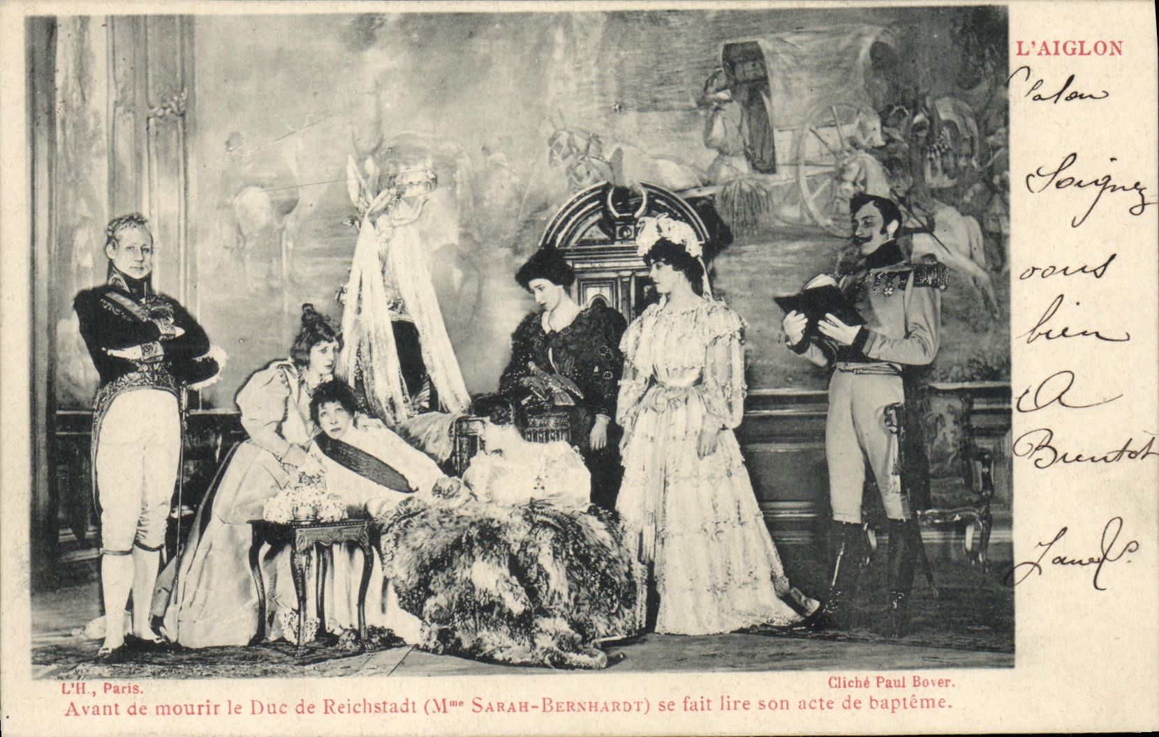 CPA Femme Theatre L'aiglon Sarah Bernhardt Avant de mourir