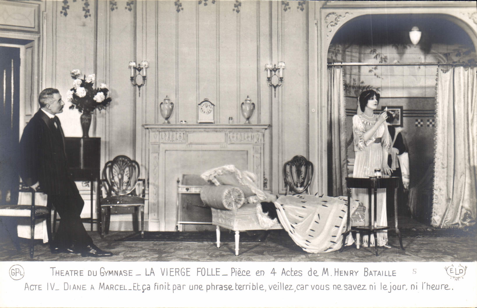 CPA Theatre du Gymnase Paris la vierge Folle Henry Bataille 