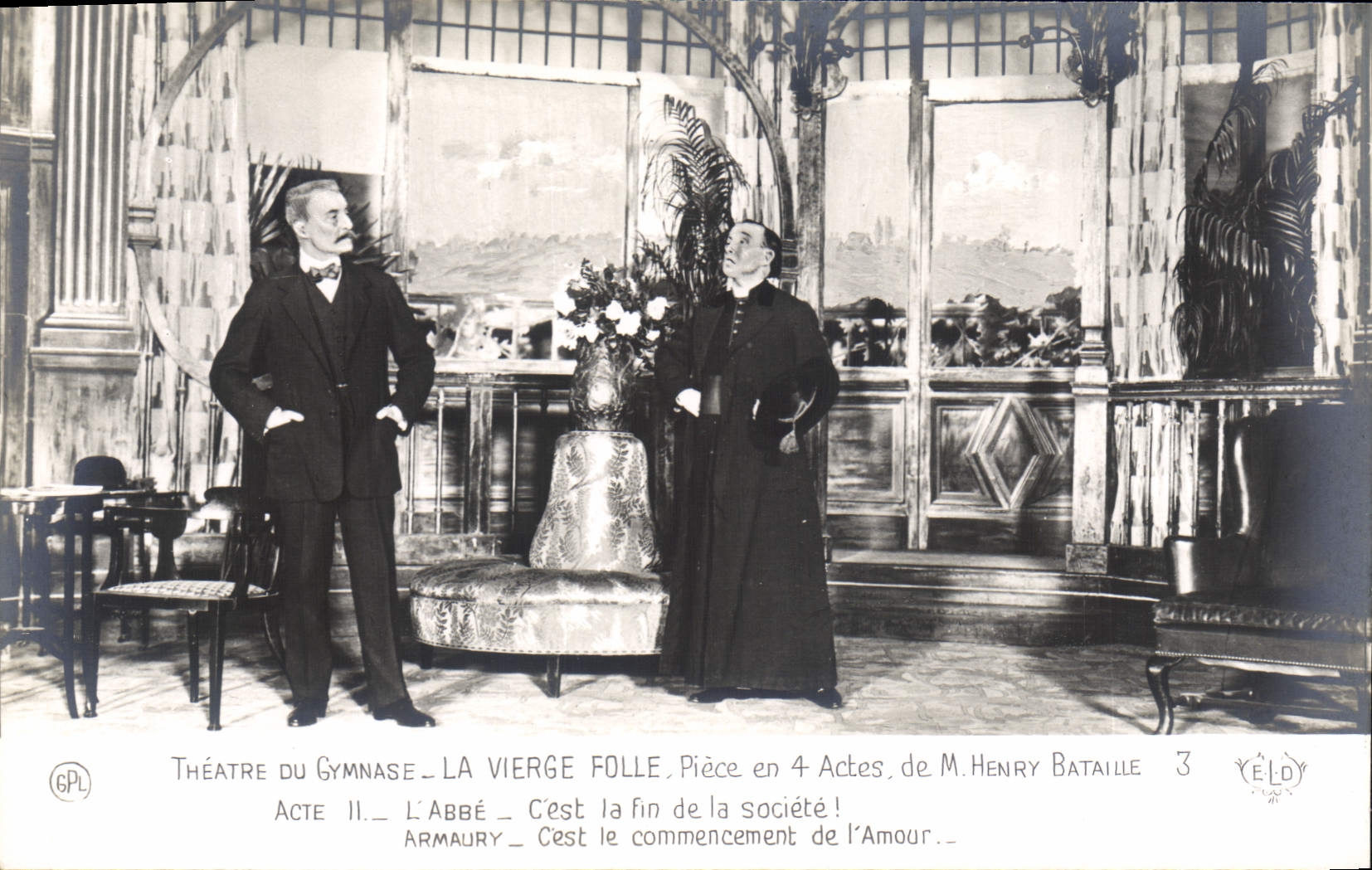 CPA Theatre du Gymnase Paris la vierge Folle Henry Bataille 