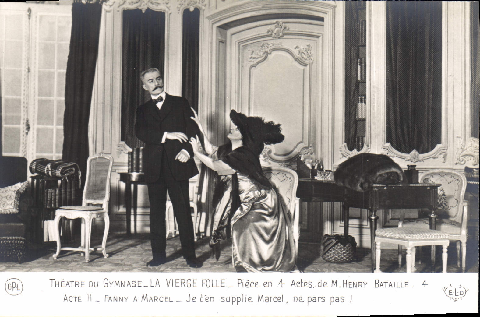 CPA Theatre du Gymnase Paris la vierge Folle Henry Bataille 