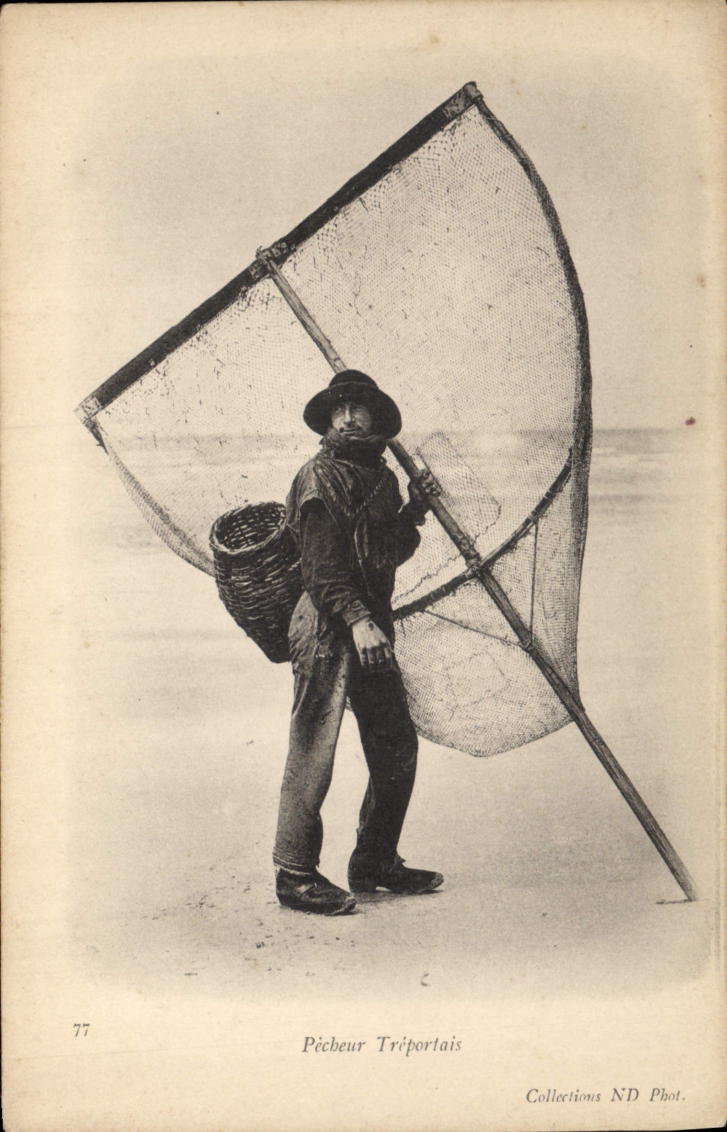 CPA Folklore Pecheur Treportais Peche Marin